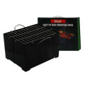 Folded charcoal steam grill