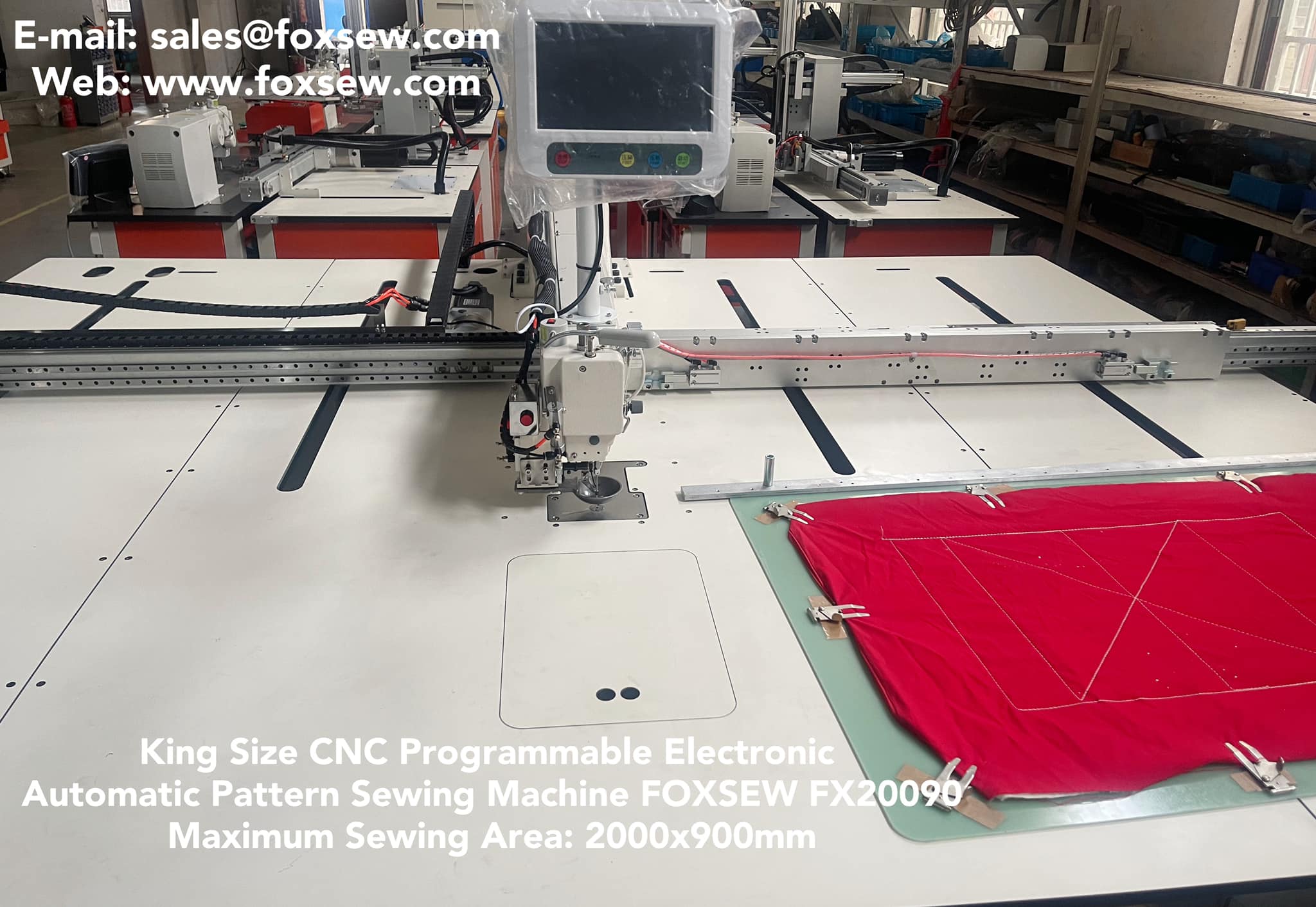 Extra Large Size CNC Programmable Electronic Automatic Pattern Sewing Machines FOXSEW FX20090 -3