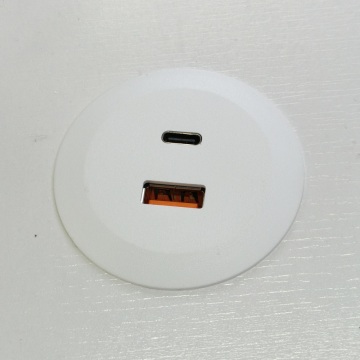 Port de charge rapide USB-C blanc 18W pour le lit de table de table