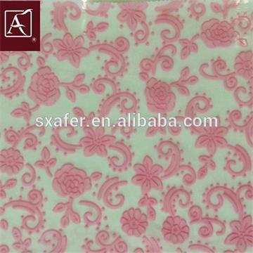 3D Embossing Fabric with flower Print