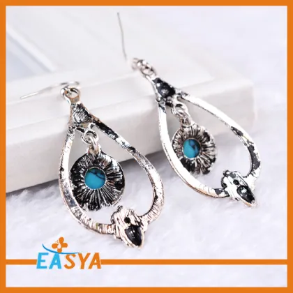 High Quality Turquoise Alloy Chandelier Earrings Jewelry
