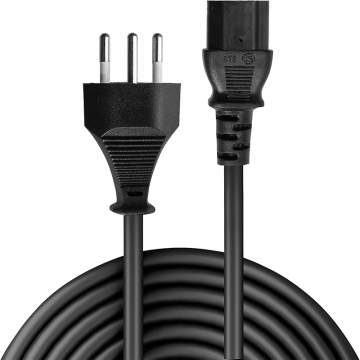 Swiss Brazilian Plug AC Power Cord C13 for Laptop Charger and Hair Dryer - 10A 1.5M 3M 5M