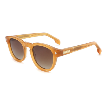 Arrow - Detail Round Acetate Sunglasses