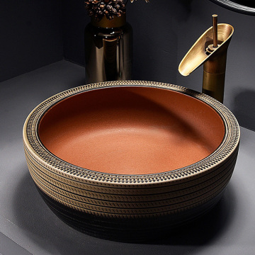 Jingdezhen Ceramic Art Basin Porcelain Sink for Bathroom