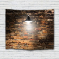 Vintage Light Brick Wandteppich Industrial Style Tapisserie Wandbehang Polyester 3D Print Tapisserie für Wohnzimmer Schlafzimmer Home