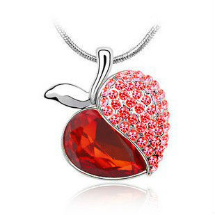 classic crystal apple pendant