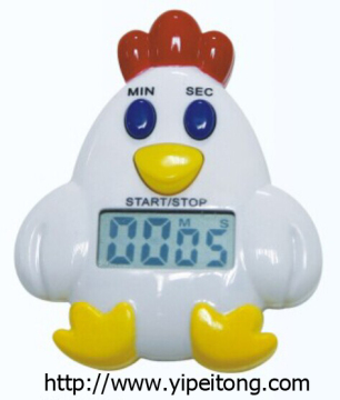Temporizador de pollo estilo de dibujos animados
