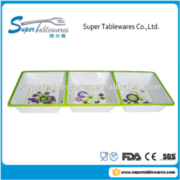 plastic divided snacks serving tray