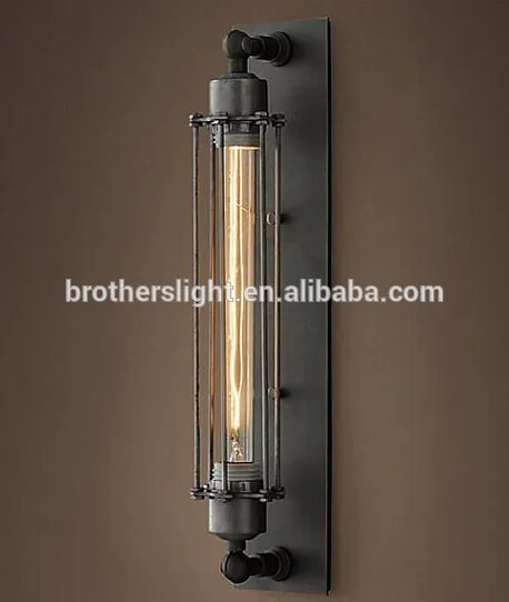 New Industrial Revolution Era Style Rustic Vintage Wall Lamp Aged Steel Vintage Antique Lamp