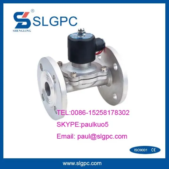 2 port 2 way 24v stainless steel flange solenoid valve SLGPC-2S400-40F