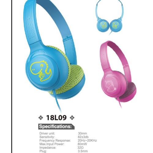 Wired Kids adjustable Headphones with mic 18L09