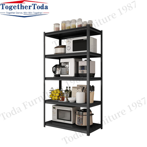 Five metal shelves warehouse storage for workshop use