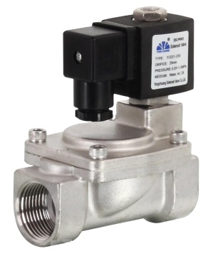 Yongchuang YCP11 PTFEダイアフラム温水、蒸気、蒸気ソレノイドバルブ-DC24V