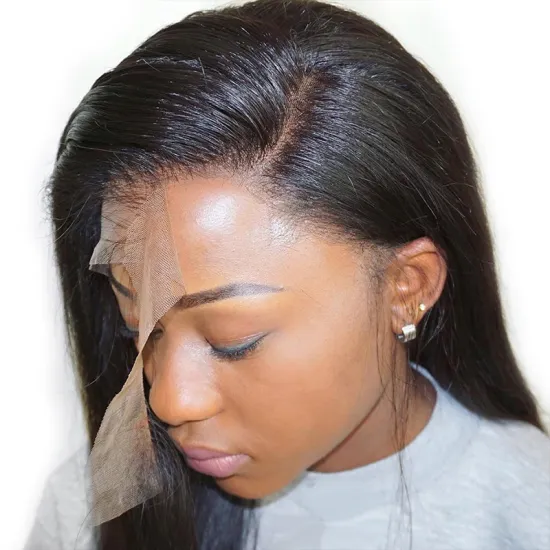 Glueless Straight Brazilian Human Hair Lace Front Wig Remy HD lace Wigs Natural Human Hair Wigs For Black Women