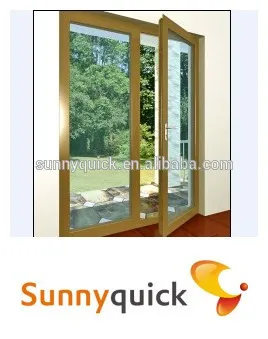 factory price black color thermal break aluminum casement door with double tempered glass