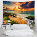 3D Beach Bedroom tapestry