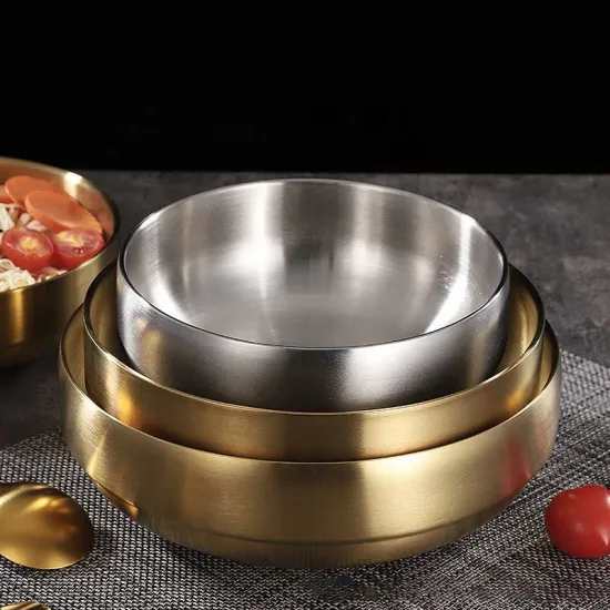 Korean Style Insulated Double Layer Stainless Steel Ramen Bowls