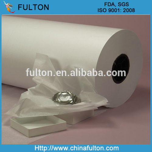 Customized logo wrapping 17 gsm tissue paper/Hangzhou Fulton white tissue paper/types of tissue paper