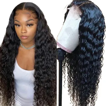 Lace closure Wig Pre Plucked deep Wave 6x6 Lace Frontal Human Hair Wigs 6x6 Lace Closure Wig For Black Women deep