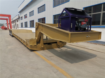 Semitrailer Katil Rendah boleh tanggal Gooseneck