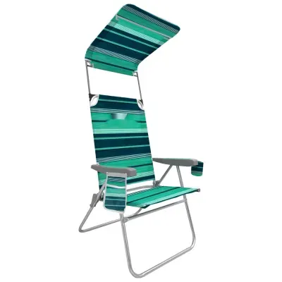 1 Position High Back Outdoor Lightweight Portable Folding Beach Chair