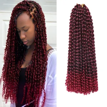 Passion Spring Twists Synthetic Crochet Hair Extensions Ombre Crochet Braids Fiber Pre looped  Braiding Hair Bulk