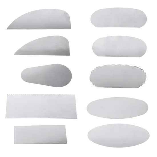 10PCS Pottery Clay Steel Scraper For Polymer Steel Cutter Ceramic Serrated Tools Dropshipping