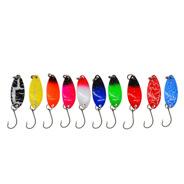 Flutter Spoon Fishing Lure 3g 32mm Sharp Single Hook for Mackerel, Bass, Trout