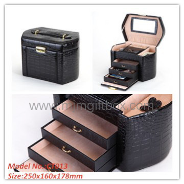 Customized PU leather cosmetic box, make-up cases wholesale