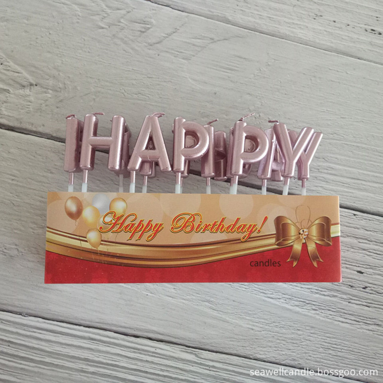 Silver Birthday Candles Letter