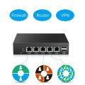 Quad Core 4 LAN Rangkaian Keselamatan Mikrotik Router
