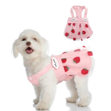 Pet Shirt Strawberry Dress Outfits Clothes Apparel