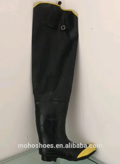 Good quality Rubber Safety long Boots,safety rain boots with Steel toe fishing rubber boots