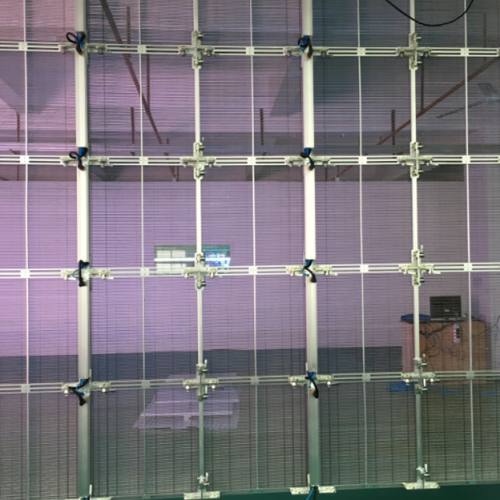 Transparent LED glass wall