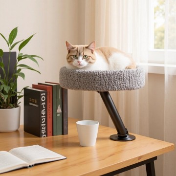 オフィスデスク用デスクトップ猫ベッド