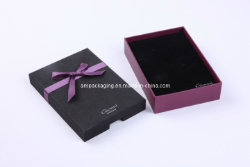 Rigid Two Piece Jewelry Box with Ribbon and Insert