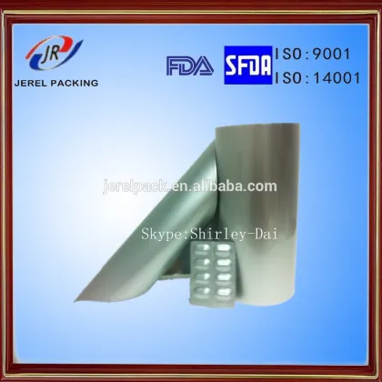 FDA Certificated Printed Alu Alu Foil/Cold Forming Aluminum Foil/Alu Alu Bottom Foil