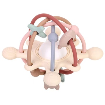 Customizable BPA-Free Silicone Teething Toy for Infants: An Organic, Space-themed Ring Design for Comfort and Safety
