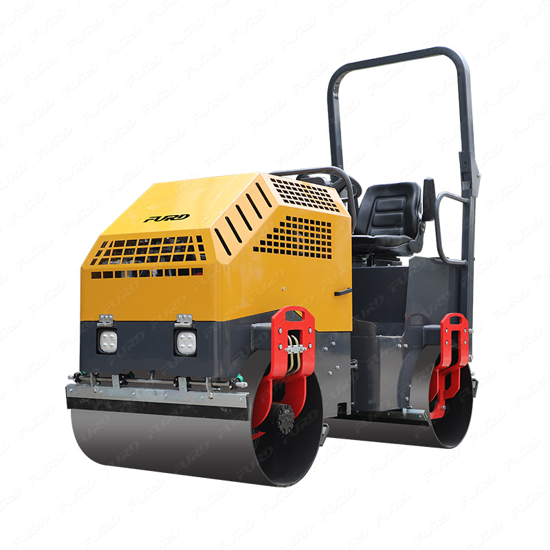 1.8 ton Double Drum Compactor Vibratory Soil Road Roller With Seiko Build