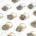 Druzy Crystal Alloy Spider Ornaments Figurines Tumbled Raw Gemstone Animals Home Decoration