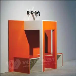 Colorful Solid Surface Washing Counter Basin