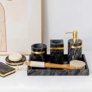 Wholesale Luxury Nordic Bathroom Wash Set: Including Vanity Tray, Light, and Simple Bath Accessories
