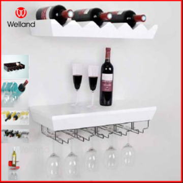 Wood store shelf single layer wine rack