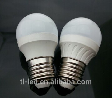 High Lumen 5W E14//E27/B22 G45 LED Bulb with white heat conductive plastic
