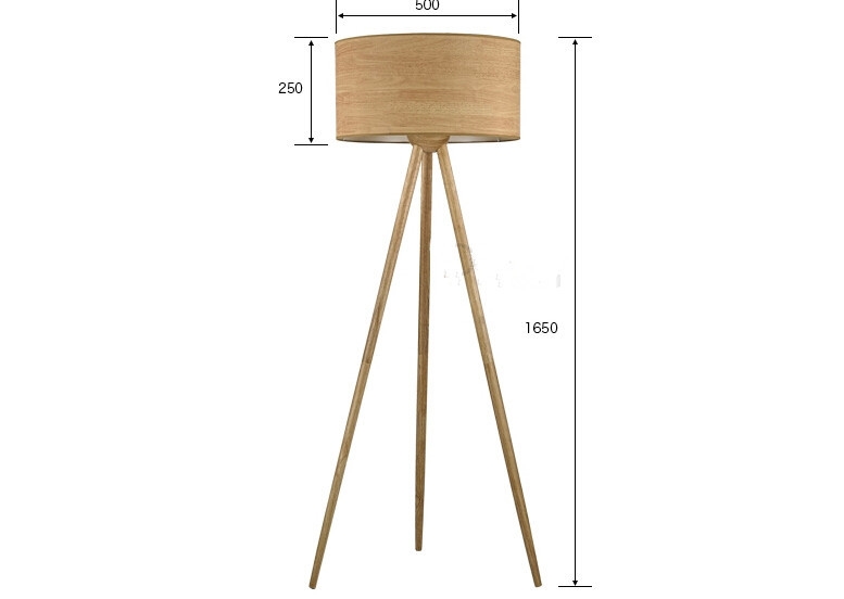 Tall Wooden Floor Lamp