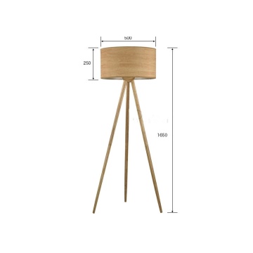 LEDER Tall Wooden Floor Lamp