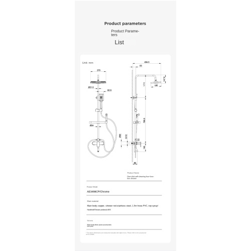 Brass Faucet 4-Function Wall Mounted Shower Set