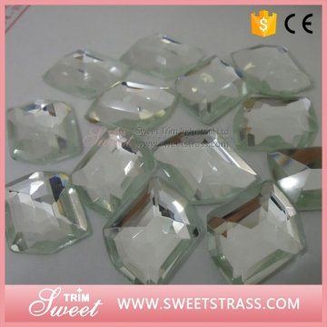 special shaped flat back decorative glass stones for clothing