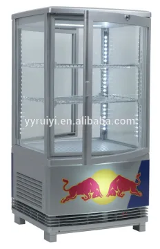 Adjustable temperature controller 4 side glass cake display refrigerator