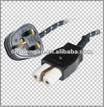 United Kingdom Universal Power Cord- BS 1363 Plug to C13 3A/250V 5A/250V 10A/250V 13A/250V